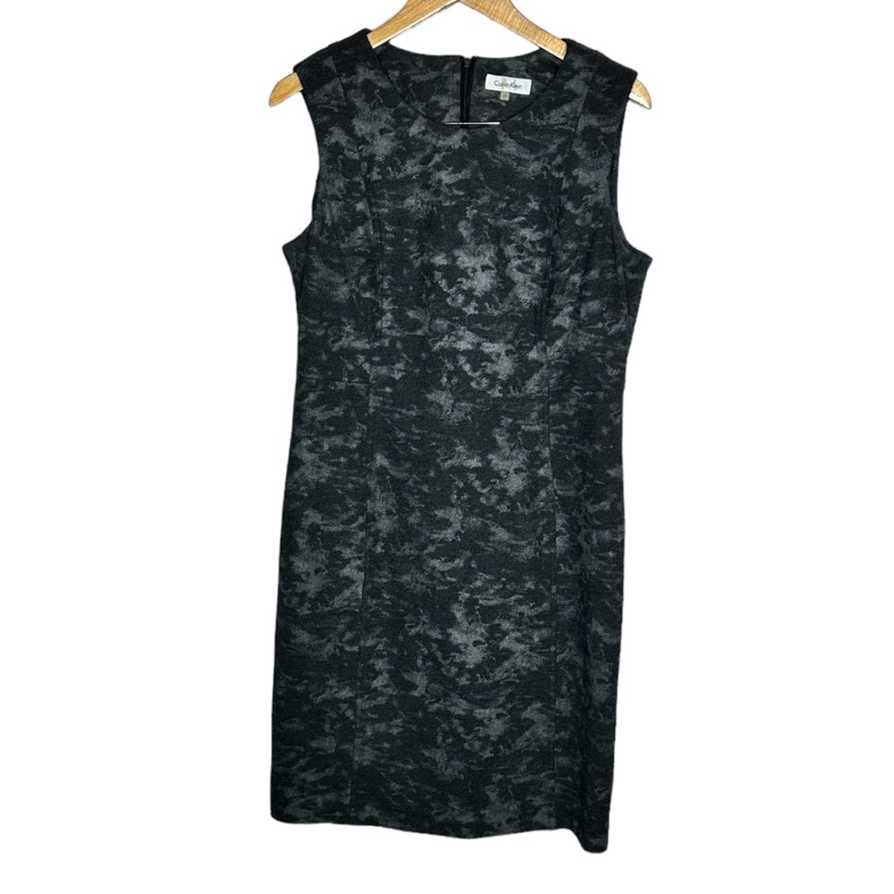 Elegant Black And Gray Marbled Dress